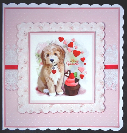  Valentine Cupcake Pup Quick card by Linda Short