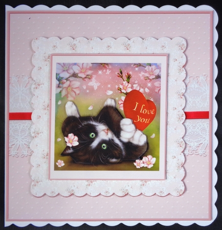  Valentine I Love You Kitty Quick card by Linda Short