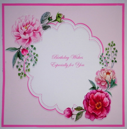 Floral Panel Card Frames or Inners 6 in pack by Linda Short