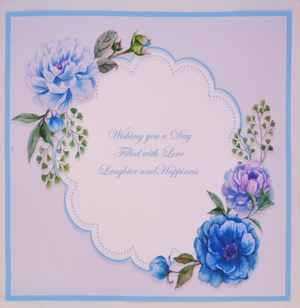 Floral Panel Card Frames or Inners 6 in pack by Linda Short