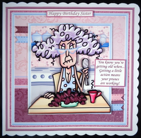 STELLA GETTING A LITTLE ACTION 7.5 Decoupage & Insert Mini Kit by Linda Short