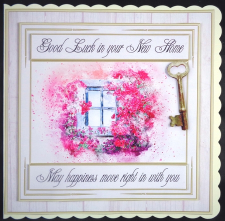 New Home 8x8 Card Front/Topper by Linda Short