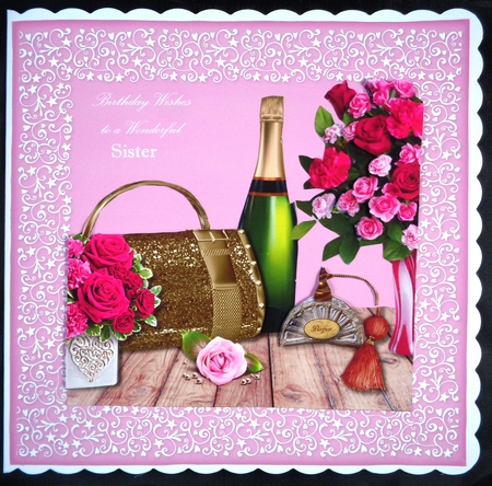 Spring Swirl Frame Inlay Background by Linda Short