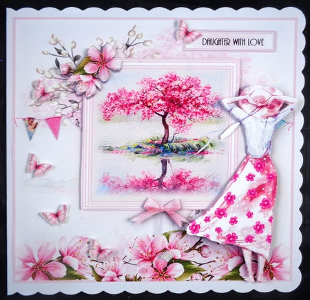 Cherry Blossom Dreams Card Front Kit by Linda Short