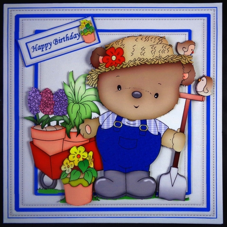 8x8 Green thumb Ted mini kit by Linda Short
