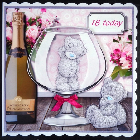 Tatty teddy with prosecco by Linda Short