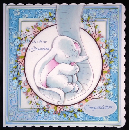 Gorgeous Elephants 8x8 by Linda Short