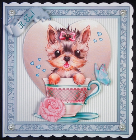 So Sweet Yorkie Topper and Decoupage by Linda Short