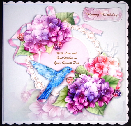 Pretty In Pastel Birds and Floral-1 by Linda Short