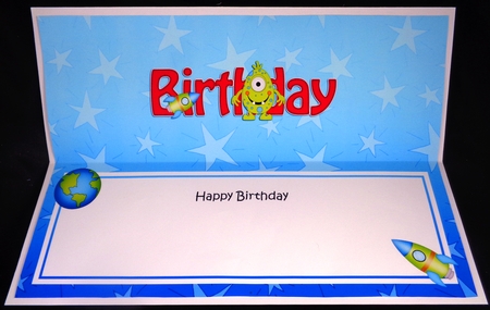 Large DL HAPPY BIRTHDAY insert by Linda Short