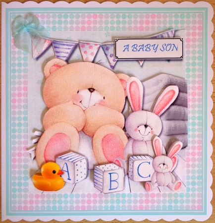 Forever Friends New Baby Boy or first birthday by Linda Short