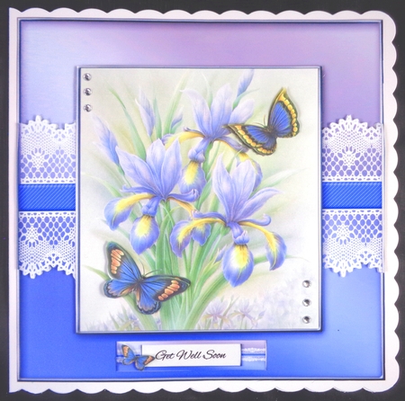 Lovely 7 X 7 Floral Topper Plus Gift Tag by Linda Short
