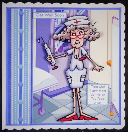 TRUST ME I SAW THIS ON YOU TUBE 7.5 Get Well Decoupage & Insert Mini Kit by Linda Short