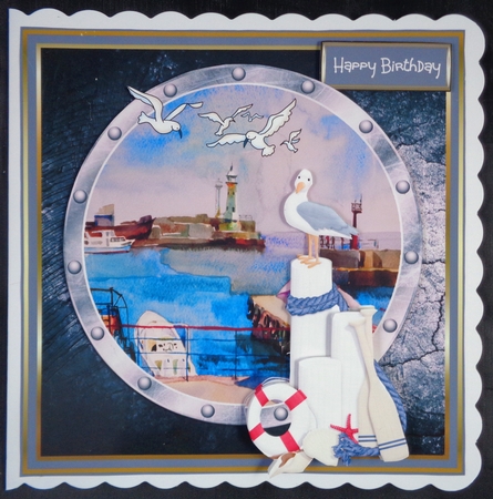the lighthouse and seagull by Linda Short