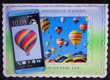 Hot Air Balloon Phone card 2 by Linda Short
