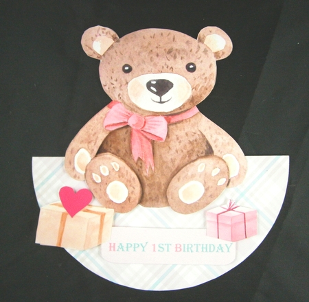 Teddy bear rocker card by Linda Short