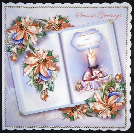 Open Book Christmas - The Candle 8x8 by Linda Short