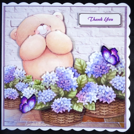 Forever friends bear with flower baskets for various occasions by Linda Short