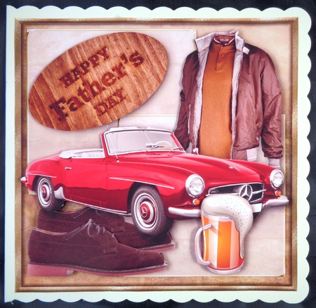 Fathers Day Happiness Card Topper 2 by Linda Short