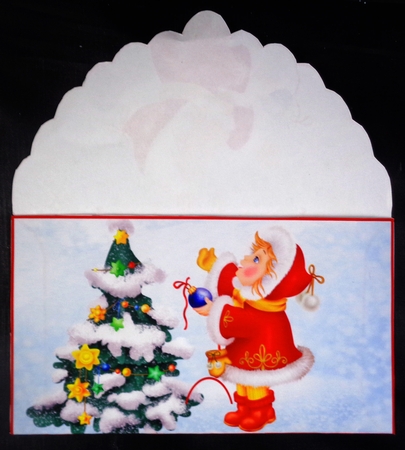 Decorating the Christmas tree money wallet by Linda Short