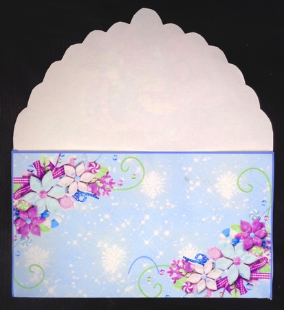 Still joyful hearts Christmas money wallet by Linda Short