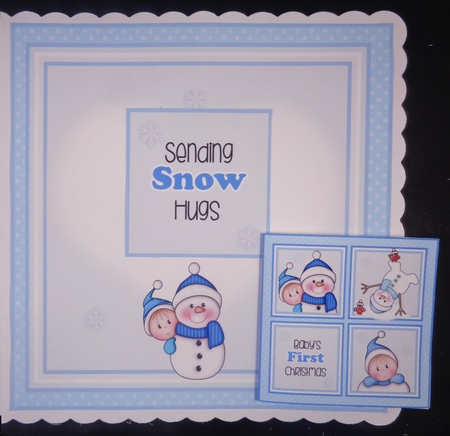 Baby Boy 1st Christmas Squares Mini Kit by Linda Short