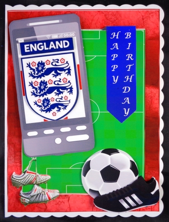Football phone card for England Fan by Linda Short