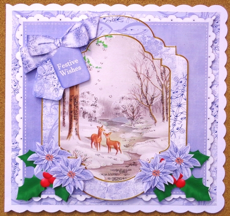 Snow Deer Festive Wishes Fancy 8in Step by Step by Linda Short
