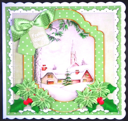 Winter Pub Festive Wishes Fancy 8in Step by Step by Linda Short