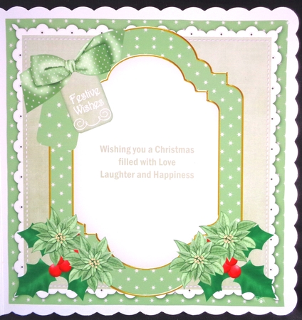 Winter Pub Festive Wishes 8x8inch Fancy Insert Panel by Linda Short
