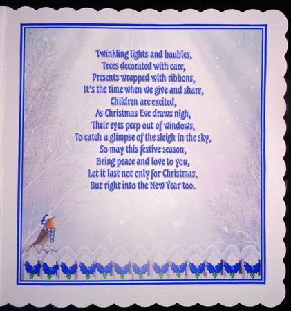 Watching for the Sleigh Verse Insert Plaque by Linda Short