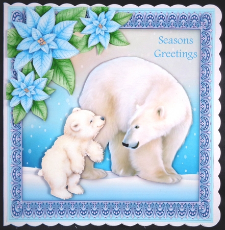 Gorgeous Polar Bear Family 8x8 by Linda Short