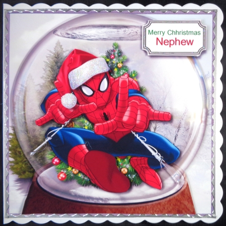 Spidernan Christmas Snow Globe by Linda Short