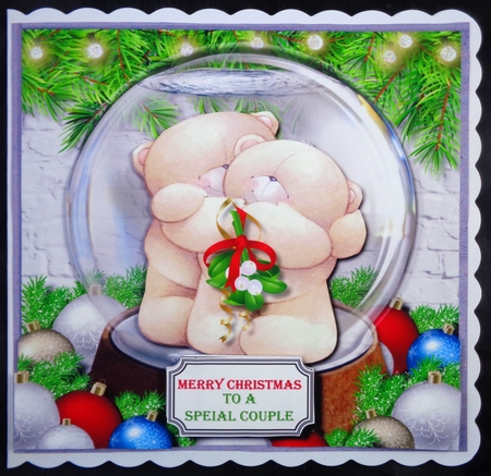 Forever Friends Snow Globe and Mistletoe by Linda Short