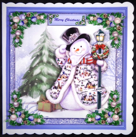 Gorgeous Snowman With Top Hat 2 8x8 by Linda Short