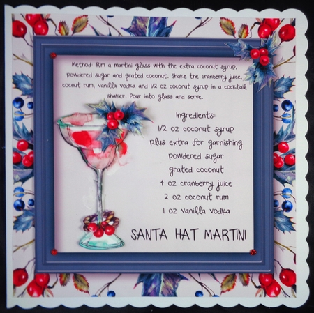 A Christmas Cocktail - Santa Hat Martini by Linda Short