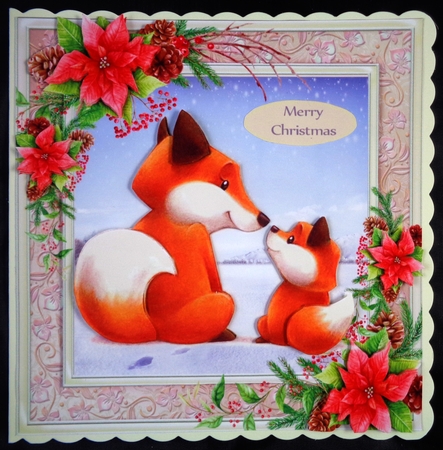 Gorgeous Festive Foxes 8x8 Mini Kit by Linda Short