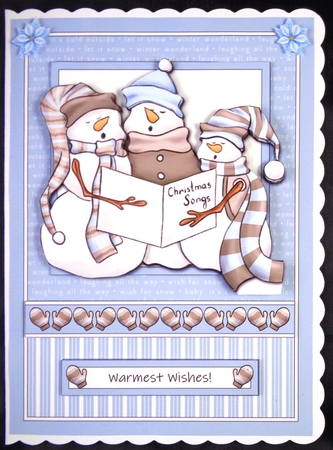 Warmest Wishes Snowmen Trio (Blue) by Linda Short