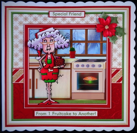 HUMOROUS STELLA AT CHRISTMAS 7.5 Decoupage & Inserts Bumper Kit by Linda Short