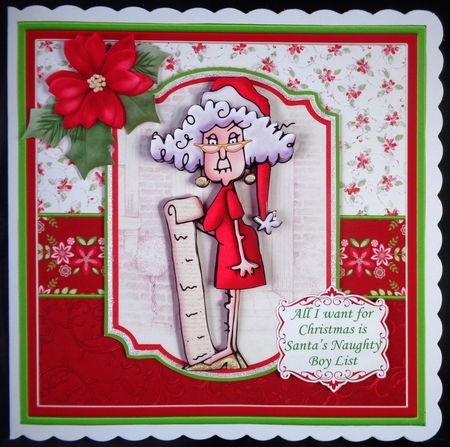 HUMOROUS STELLA AT CHRISTMAS 7.5 Decoupage & Inserts Bumper Kit by Linda Short