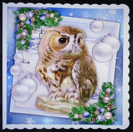 4 8x8 Mini Kit Christmas Animals Blue by Linda Short