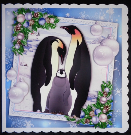 4 8x8 Mini Kit Christmas Animals Blue by Linda Short