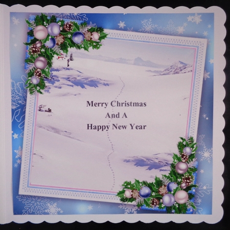 4 8x8 Mini Kit Christmas Animals Blue by Linda Short