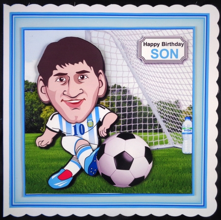 Messi messing about on the training ground by Linda Short