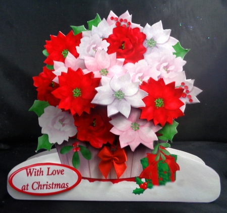 Christmas Posy - Flower Barrel Card Mini Kit by Linda Short