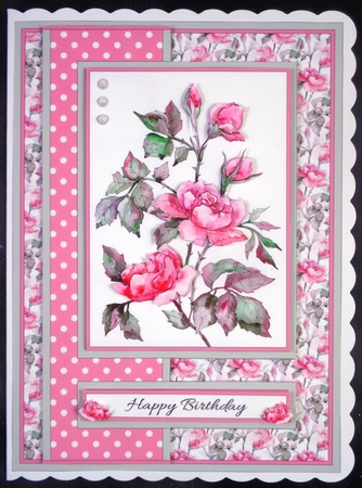 Beautiful Wild Roses Polka Dot Topper by Linda Short