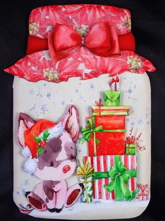 Mason Jar Shaped Card 1519 by Linda Short