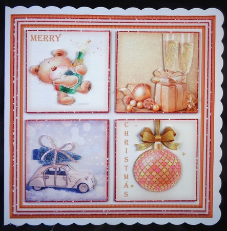 Christmas Bear Card Topper Kit 1520 by Linda Short