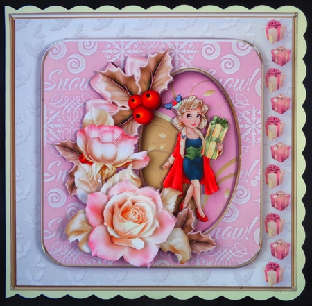 Christmas Shopping - Layered Frame Card Mini Kit by Linda Short
