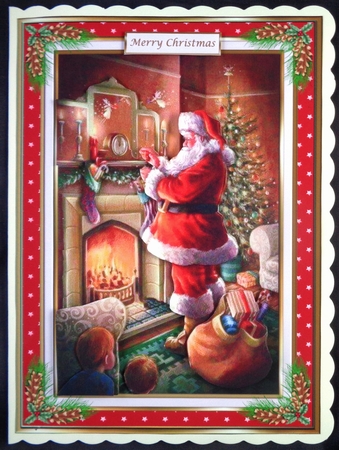 Christmas Eve Decoupage Topper by Linda Short